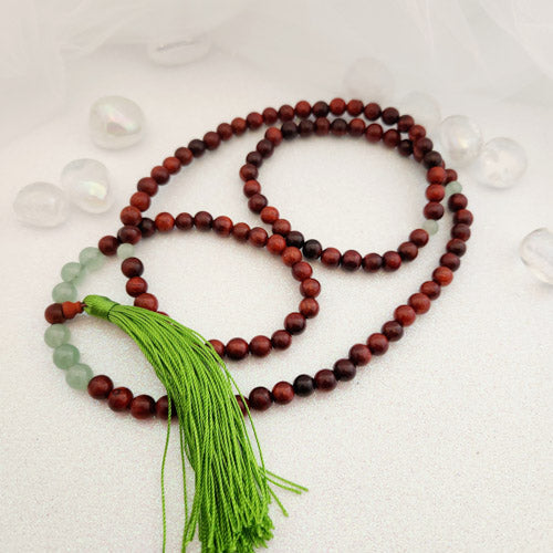 Rosewood Green Aventurine Mala Praying Beads – Inspire Me Online