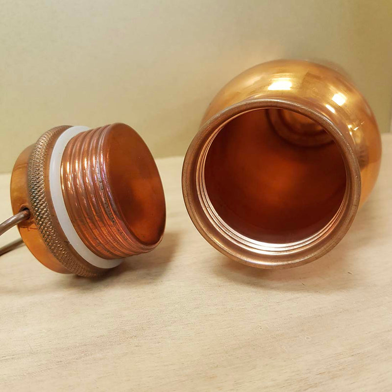 Copper & Bronze Water Bottle with Floral Pattern Inspire Me Online