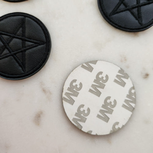 Pentacle Self Adhesive Faux Leather Patch (approx. 4.2cm diameter