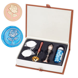 Sealing Wax Boxed Set with Rose Stamp