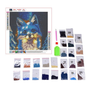 DIY Diamond Art Blue Fox Wall Art Kit