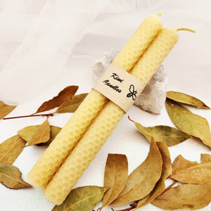 Waikato Beeswax Candles | Kiwi Candles | 100% Natural | Pack of 2