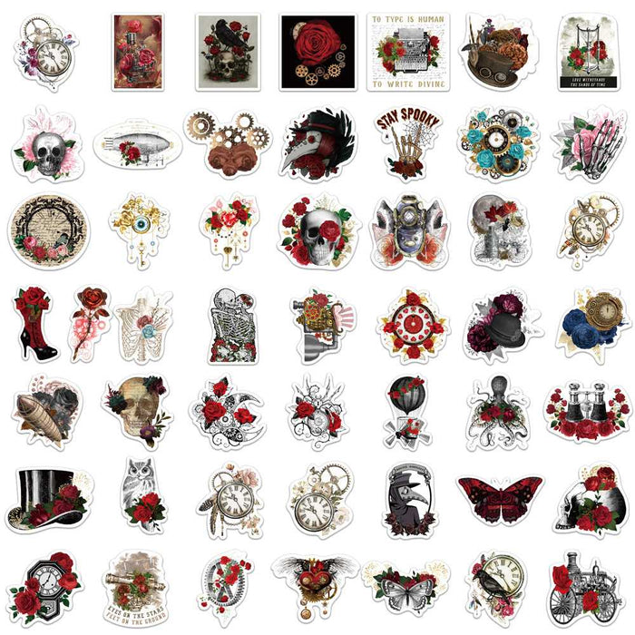 Steampunk Style Self-Adhesive Sticker (assorted designs)