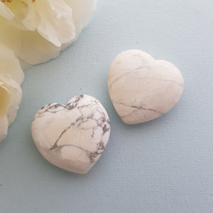 Howlite Crystal Heart Calm, Sleep & Emotional Balance