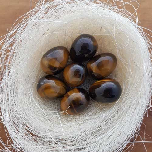 Gold Tiger's Eye Egg (assorted. approx. 4x3.1cm).