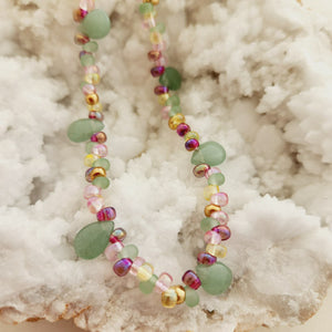 Aventurine & Glass Necklace