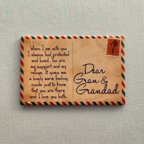 Dear Gran & Grandad (postcard fridge magnet)