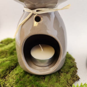 Wooden Heart Ceramic Oil Burner