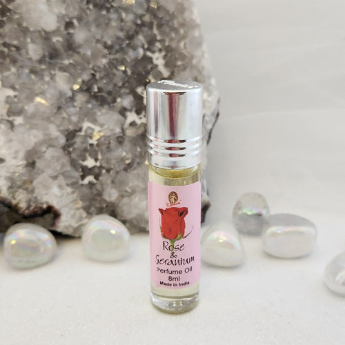Rose & Geranium Roll-on Perfume Oil (Kamini 8ml)