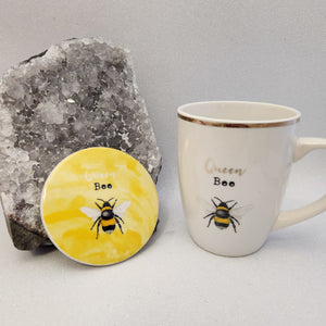 Queen Bee Mug and Coaster Set