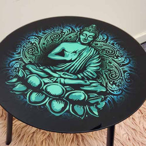 Buddha Glass Table