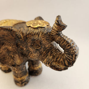 Brown Elephant with Gold