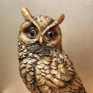 Bronze Owl on Stand