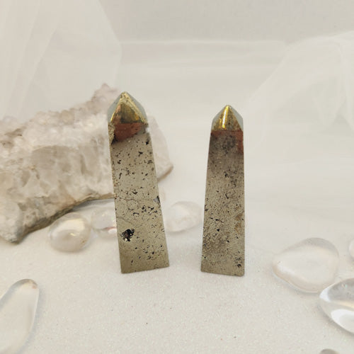 Pyrite Obelisk (assorted. approx. 5.2-6.1x2-2.1cm)