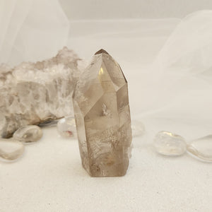 Smoky Quartz Partially Polished Point