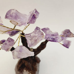 Amethyst Rough Rock Tree on Amethyst Base