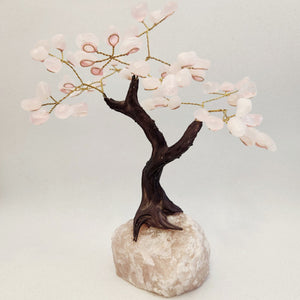 Rose Quartz Tree on Rose Quartz Base