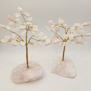 Rose Quartz Tree on Rose Quartz Base