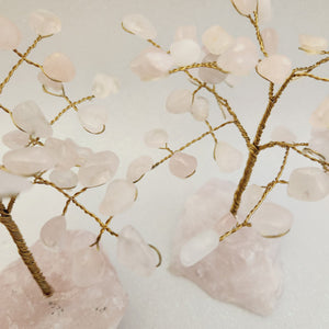 Rose Quartz Tree on Rose Quartz Base