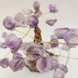 Amethyst Tree on Amethyst Cluster Base