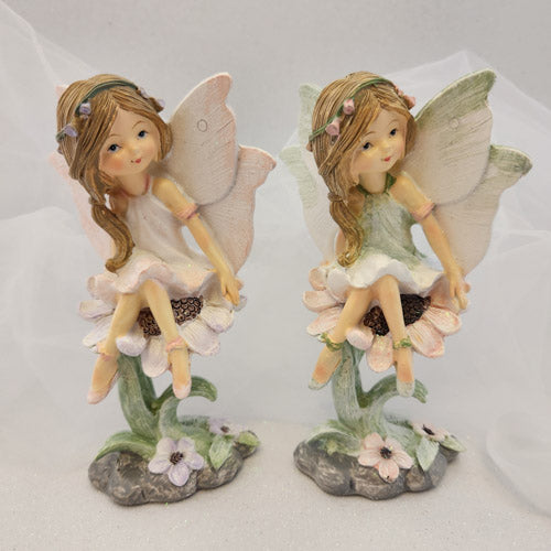 Fairy Sitting on Flower (assorted)