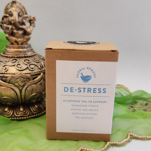 De-stress Ayurvedic Tea (makes 50 cups to support managing stress, mental wellbeing, nervous system, relaxation)