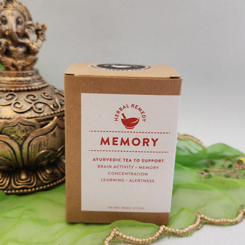 Memory Ayurvedic Tea (makes 50 cups to support brain activity, memory, concentration, learning, alertness)