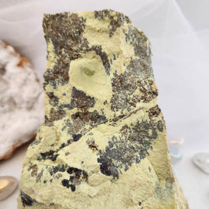 Serpentine with Pyrite Rough Rock