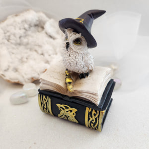 Witchy Owl on Book Trinket Box