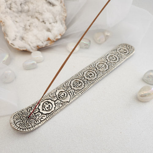 Silver Metal Look Chakra Incense Holder Inspire Me Online