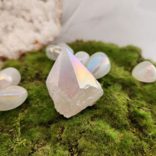 Rose Aura Quartz Partially Polished Point (assorted. approx. 5x4.3x3.4cm)