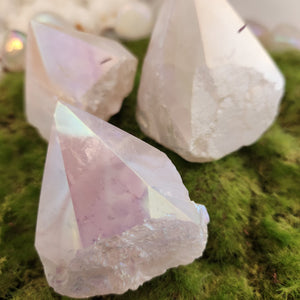 Rose Aura Quartz Partially Polished Point