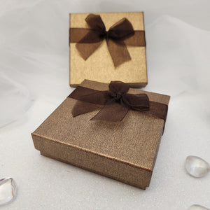 Bronze Gift Box with Bow