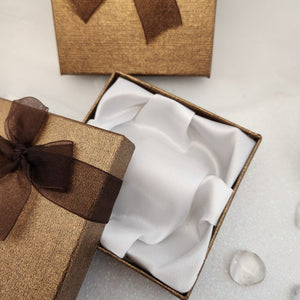 Bronze Gift Box with Bow