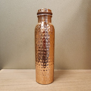 Ayurveda Copper Hammered Water Bottle 1L