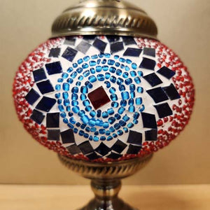 Red and Blue Turkish Lamp