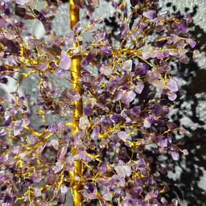 Amethyst Crystal Tree on Crystal Sprinkled Quartz Base