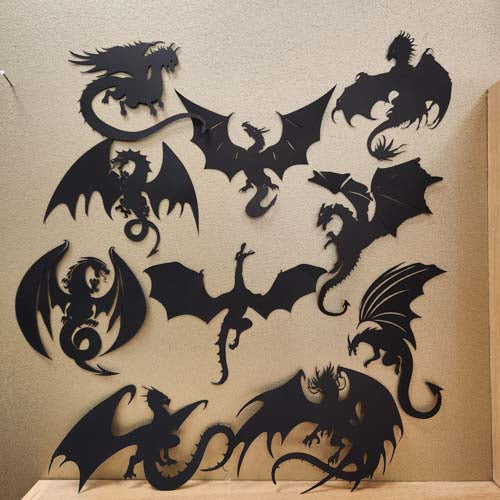 Dragon Decals for Decorating (pack of 10. non-adhesive. glue required)
