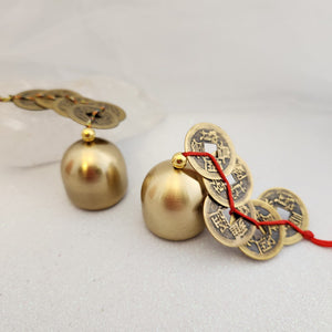 Feng Shui Hanging Lucky Coins with Bell