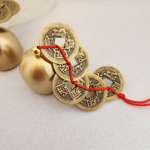 Feng Shui Hanging Lucky Coins with Bell