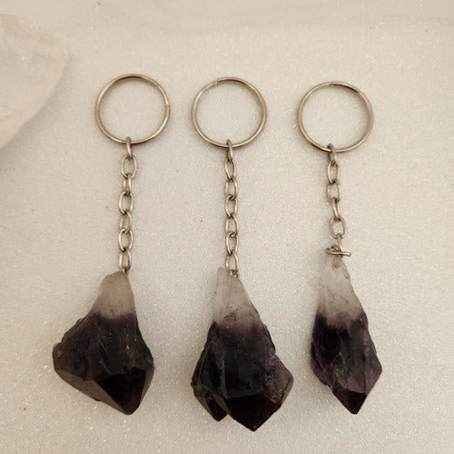 Amethyst Natural Point Keyring (assorted).