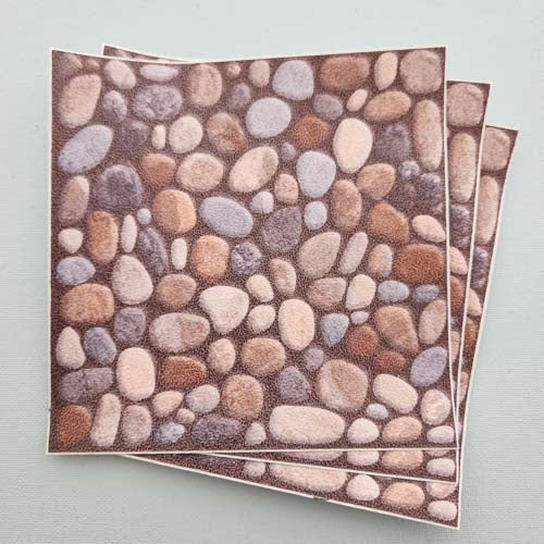 Pebble Design Self-Adhesive Vinyl Sheet for Crafting (approx. 15x15cm)