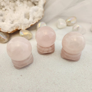 Rose Quartz Sphere & Stand