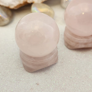 Rose Quartz Sphere & Stand