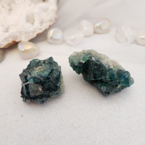 Green Fluorite Cluster (assorted. approx. 4.7-6.2x4.4-4.7cm)