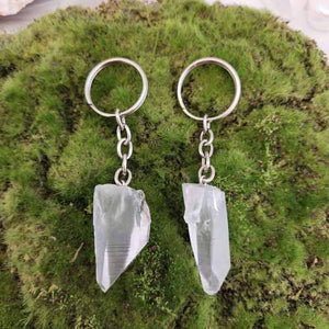 Lemurian Quartz Point Keyring