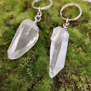 Lemurian Quartz Point Keyring