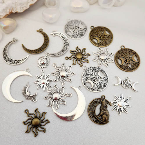 Sun & Moon Pendant/Charm (assorted styles & sizes)