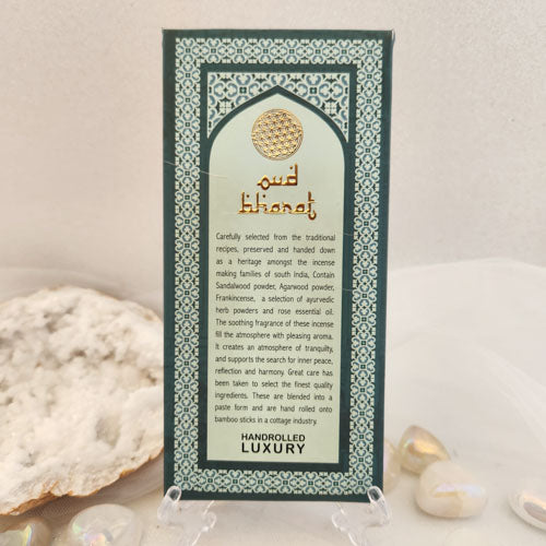Oud Bharat Hand Rolled Luxury Incense from India (silk route. 24 sticks)
