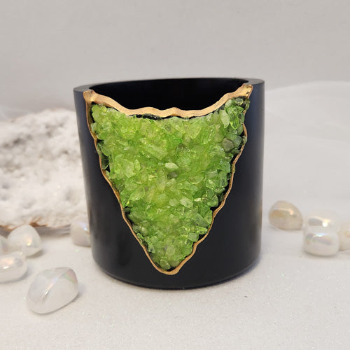 Peridot Crystal Planter (approx. 10x10cm)